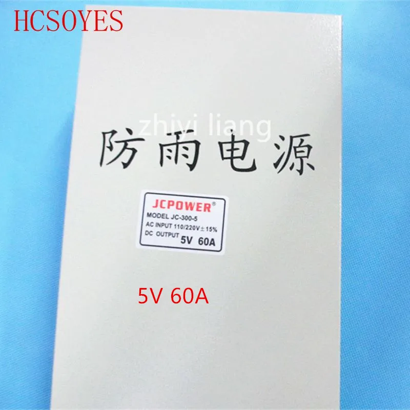 Источник питания для светодиодной ленты ws2812b ws2801 apa102 lpd8806 5 В 60 А 300 Вт 1 шт.|5v 60a