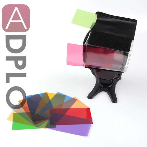 Верхние чипы для вспышки детский набор 12 фильтров поставляется с V elcro сумки