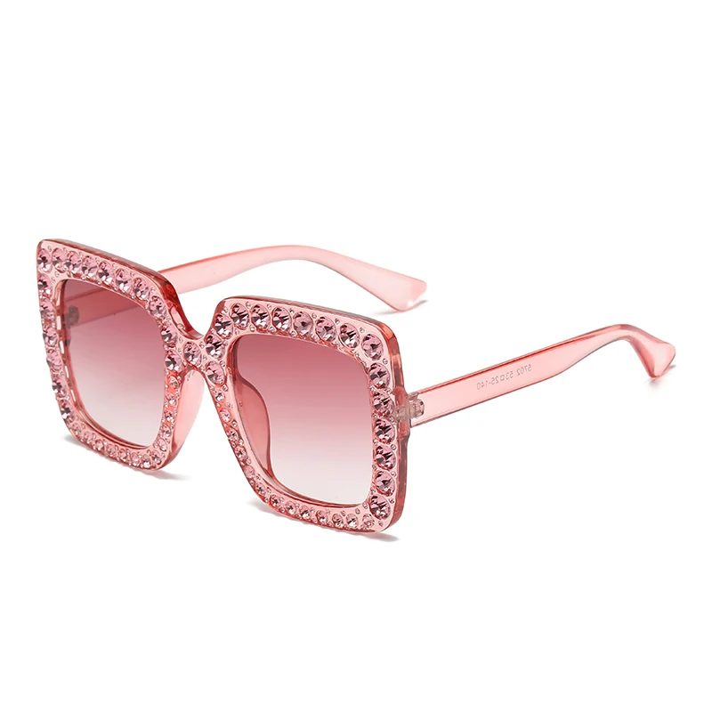 MISM новые алмазные негабаритные Солнцезащитные очки Квадратные женские большие