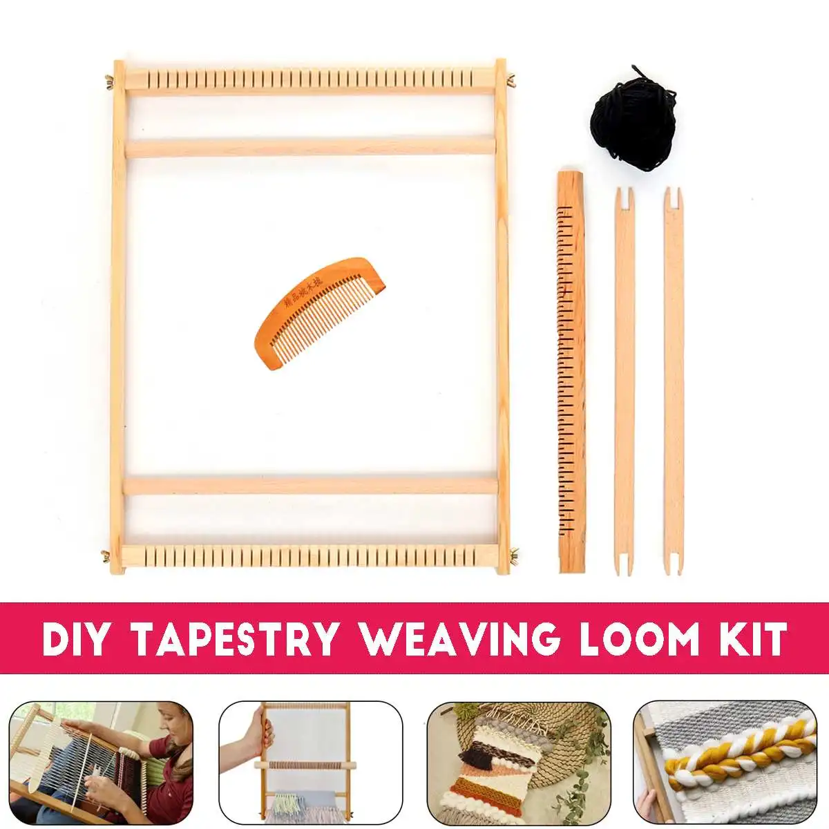 

Многофункциональный DIY деревянный ткацкий станок ручного вязания игрушки Швейные аксессуары Набор для вышивки
