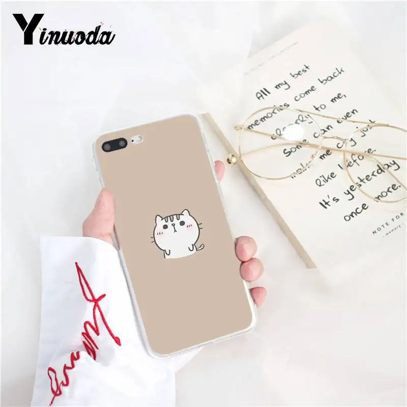 

Yinuoda Funny cartoon lovely cat pattern new Soft Phone Case for iPhone 8 7 6 6S Plus X XS MAX 5 5S SE XR 10 11 11pro 11promax