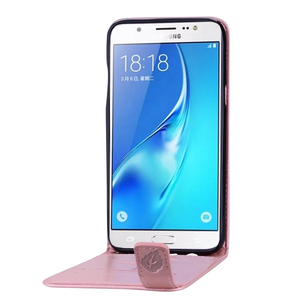 Флип кожаный чехол для Samsung Galaxy J5 вертикальный бумажник Тиснение j500 j500y j500f Чехлы