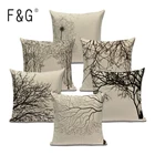 Тканая цветная подушка в скандинавском стиле с изображением цветка дерева дивана кровати декоративная подушка квадратная подушка с принтом дивана наволочка