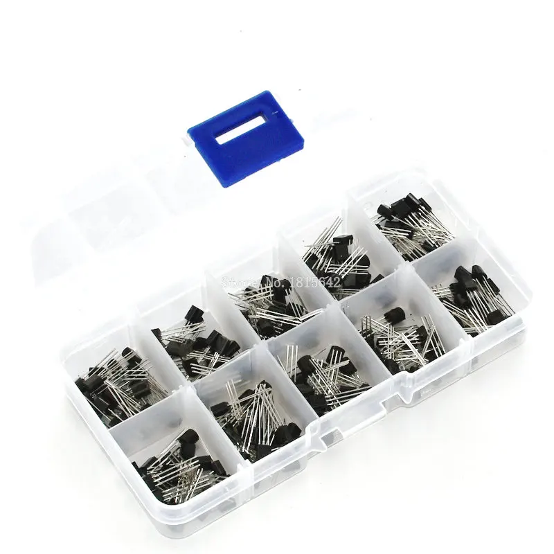 BC337 BC327 2N2222 2N2907 2N3904 2N3906 S8050 S8550 A1015 C1815 транзисторный набор 10 Значение 200 шт.