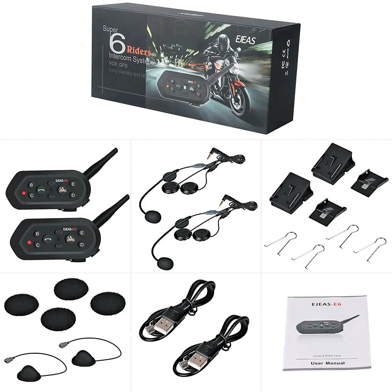 1200 м ejeas E6 Связь мотоцикл Системы Vox мотоцикла Bluetooth Мото Шлемы-гарнитуры motorradhelm |