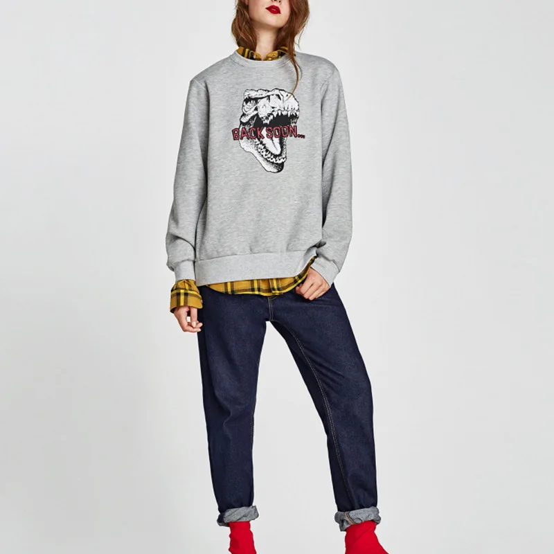 

2019 Polyester Streetwear Rushed Special Offer Kpop Unicorn Panda Moletom And Winter Neck Rendering Pattern Pullover