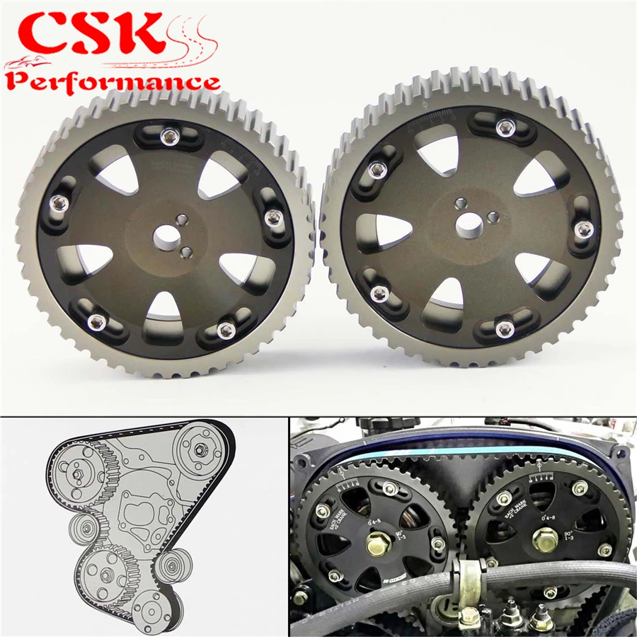 Комплект шкива для Mitsubishi Lancer EVO 1 9 ECLIPSE DSM 4G63 серого цвета 2 шт.|cam gears|pulley kitcam gears pulley |