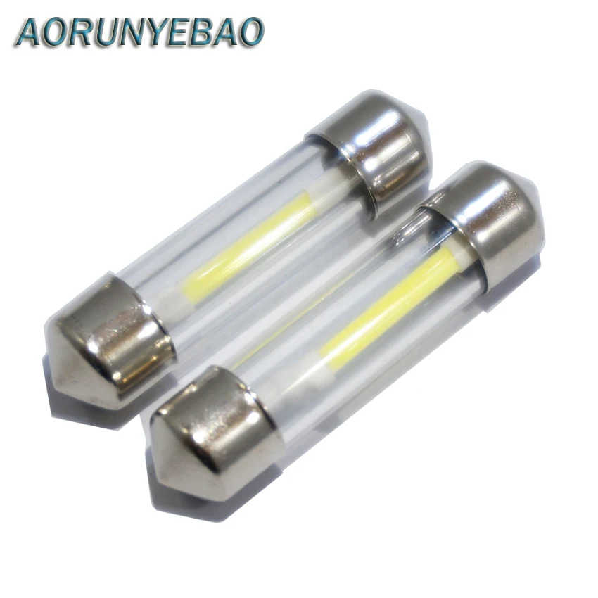 AORUNYEBAO 2X C5W светодиодная гирлянда 31 мм 36 39 41 C10W лампа SMD COB автомобильное Внутреннее
