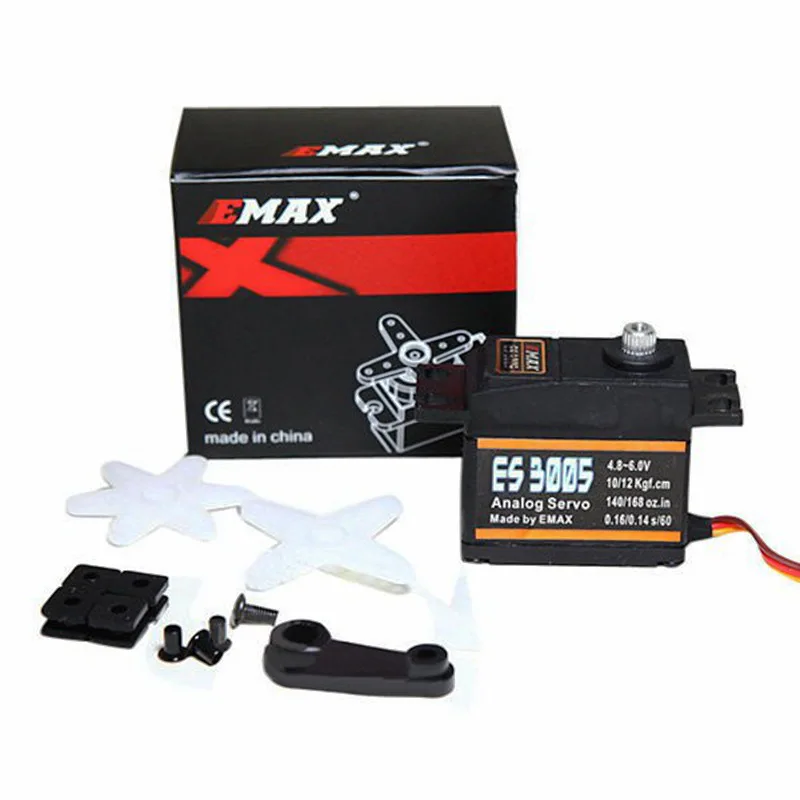 EMAX ES3005 42g металлический Аналоговый сервопривод для RC самолета водонепроницаемый