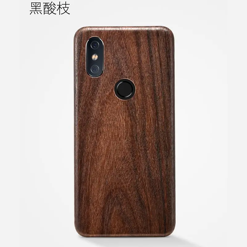2 Black Rosewood Чехол для телефона из натурального дерева для Xiaomi mi 8, чехол-накладка из черного ледяного дерева, гранатового дерева, грецкого ореха, розового дерева для mi 8 PRO - Цвет: 2 Black Rosewood