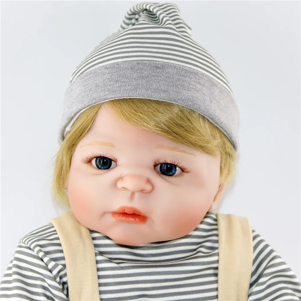 2" reborn Младенцы полный силиконовый винил тело светлые волосы мальчик девочка Реалистичная кукла reborn может войти в воду детская игрушка для ванной куклы boneca