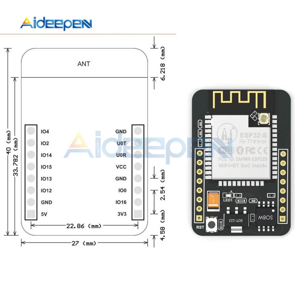 ESP32-CAM Wi-Fi Bluetooth модуль с OV2640 модуль камеры макетная плата ESP32 поддержка OV2640 и OV7670 камера s 5 В