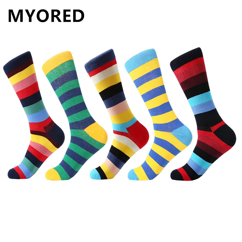 MYORED Прямая поставка 5 пар/лот горячая Распродажа sokken длинная Повседневная
