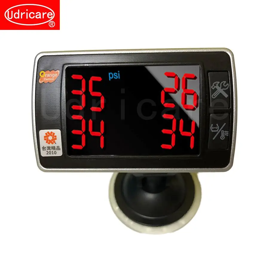 Udricare Оранжевый TPMS P409S автомобильные системы контроля температуры давления в шинах 4 внутренних датчика дисплей целые наборы