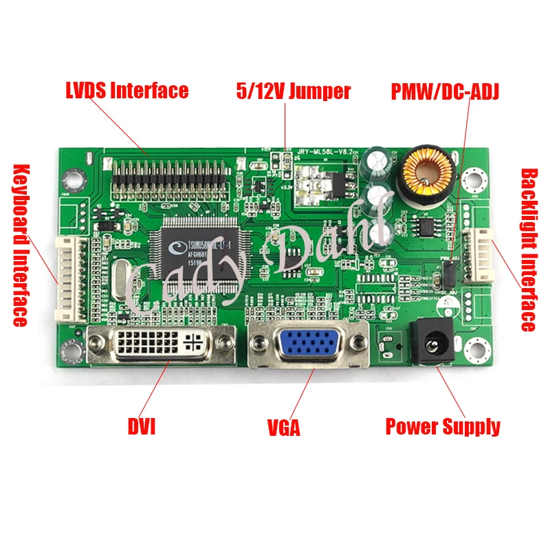 Плата контроллера монитора VGA DVI LVDS комплект сделай сам для Raspberry PI 3 17 47 дюймов ЖК