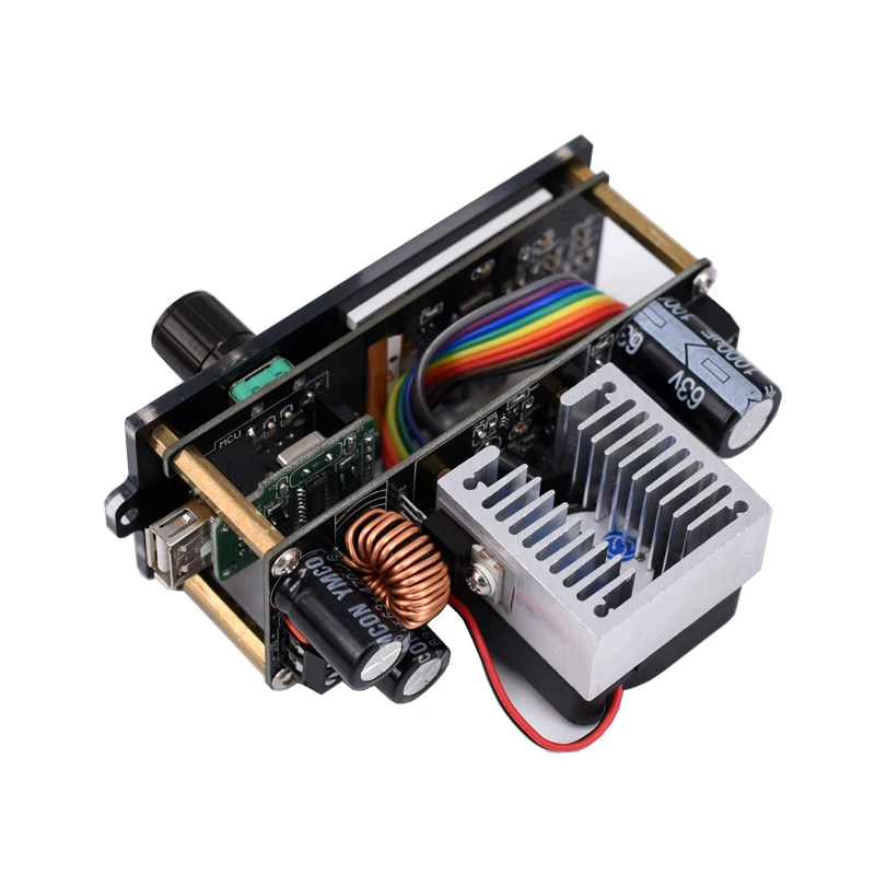 6005S USB Связь постоянного DC-DC Напряжение текущий понижающий Питание понижающий Напряжение преобразователя вольтметр с алюминиевой крышкой, 50В 5A 12 V