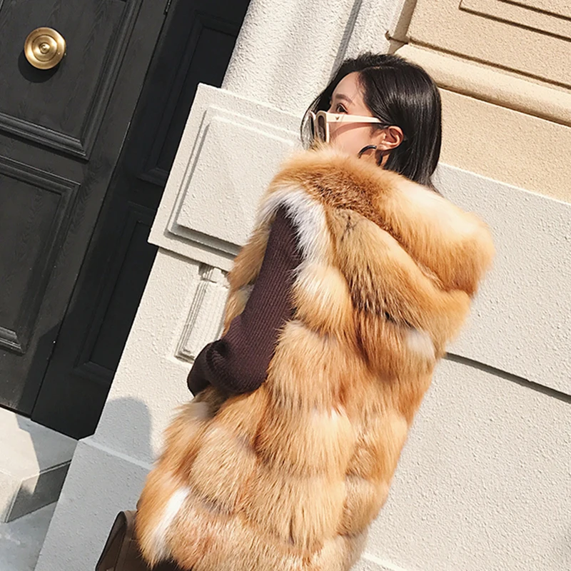 New Fox Fur Leather Fur Coat Ladies Single-Breasted Slim Warm Jacket Leather Grass Short Paragraph Fur Coat Temperament Wild05