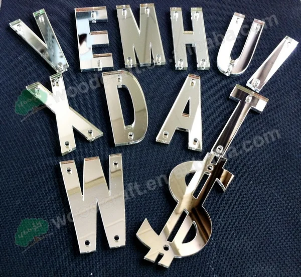 6 шт./лот оптовая продажа акриловые буквы специальные цифры с винтами для