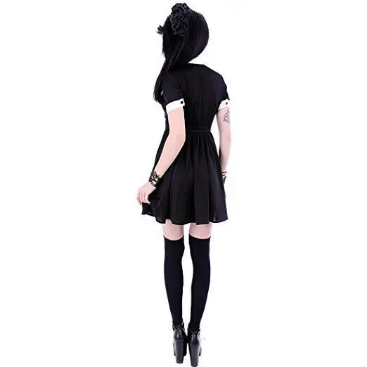 

New Women Summer Dress 2018 Moon Print Short Sleeve Plus Size S/M/L/XL/XXL/3XL/4XL/5XL Gothic Girl Sexy Black High Waist Dress