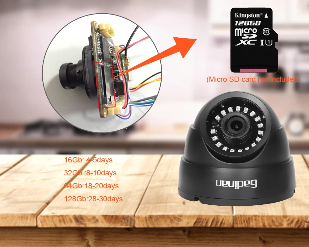 GADINAN CamHi 1080P 960P 720P Беспроводная Проводная аудио wifi ip-камера домашняя купольная камера видеонаблюдения IR-Cut ONVIF TF слот для карт P2P
