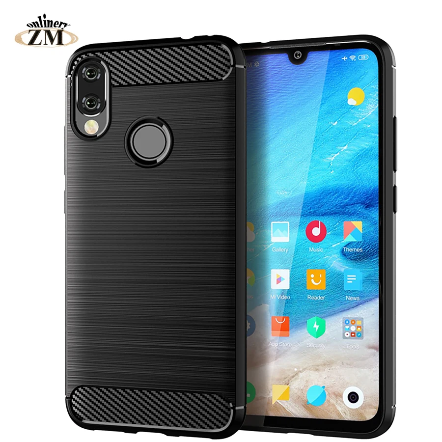 Ультратонкий чехол для xiaomi redmi note 5 6 7 pro 4 4X силиконовый из углеродного волокна S2 6A