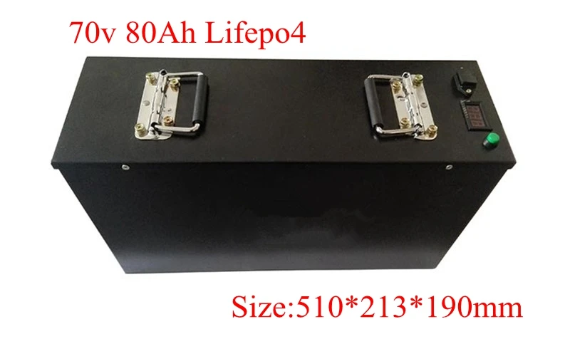 Индивидуальный литиевый Аккумулятор LiFePO4 72 в 80 ач с BMS для электромобиля