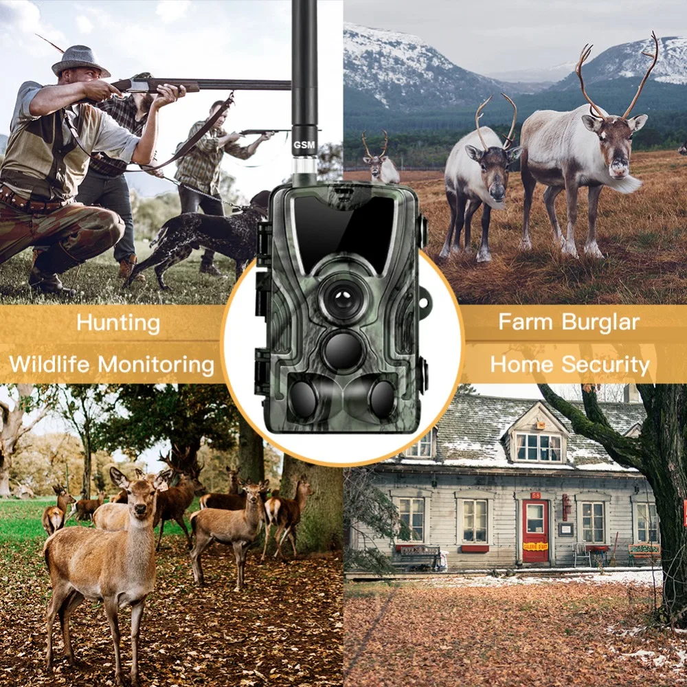 2G Trail Camera HC801M охотничья камера s 16MP 1080P SMS дикая природа инфракрасная ночного