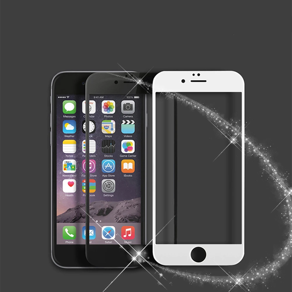 Полное покрытие из закаленного стекла для iPhone 6 6s 7 8 plus Защитная пленка экрана iphone