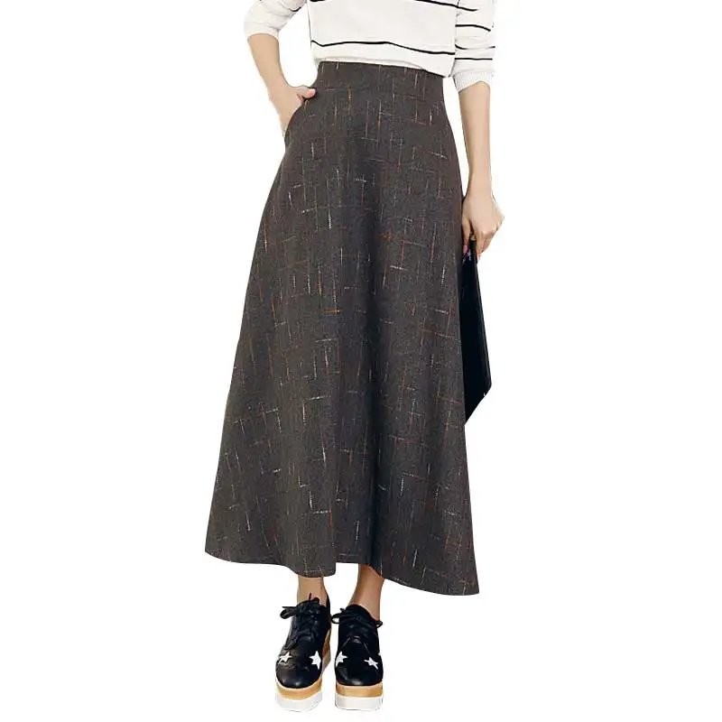 HEE GRAND/женские юбки Осенние 2018 элегантные клетчатые модные а силуэт Saias