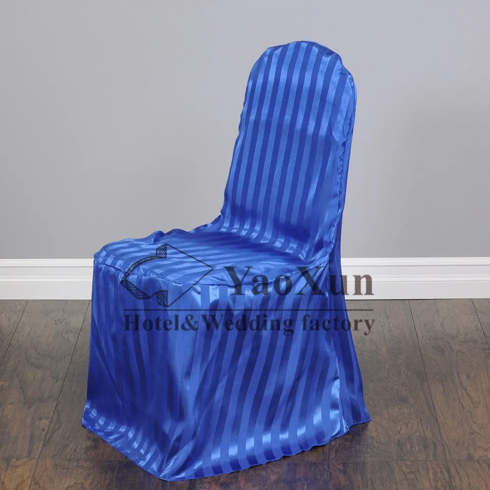 

100pcs Royal Blue Color Jacquard Damask Banquet Chair Cover