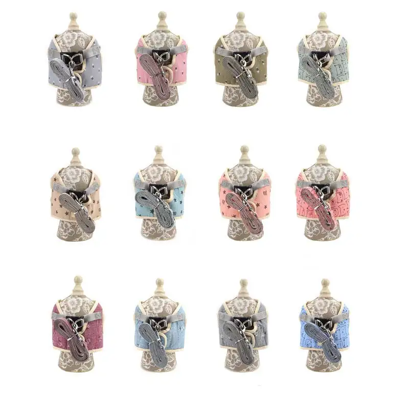 FENG PEI 2018 New Cartoon Pet Vest Harnesses 12 Colors 4 Size Small Dog Cat Harness Cotton Mesh For Chihuahua | Дом и сад