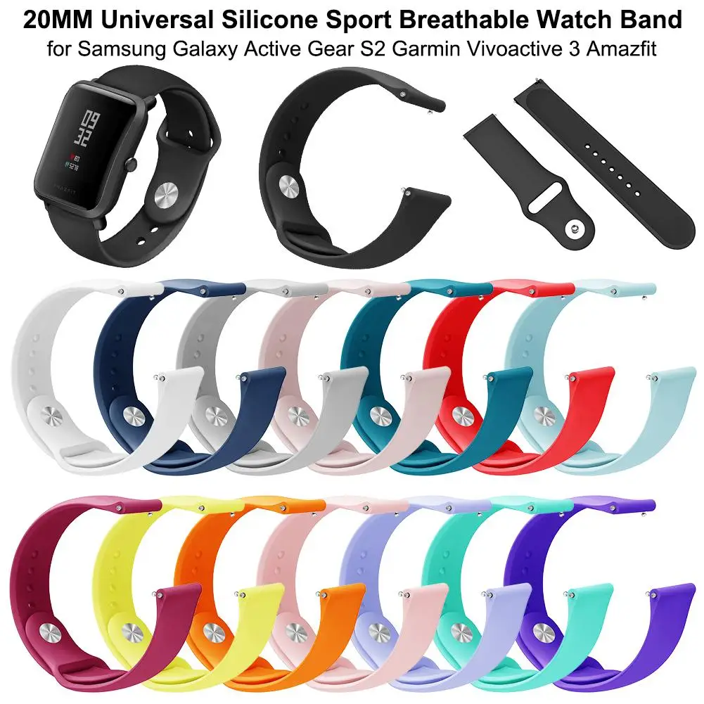 20 ремешок для часов мм силиконовый спортивный дышащий браслет samsung Galaxy Active gear S2