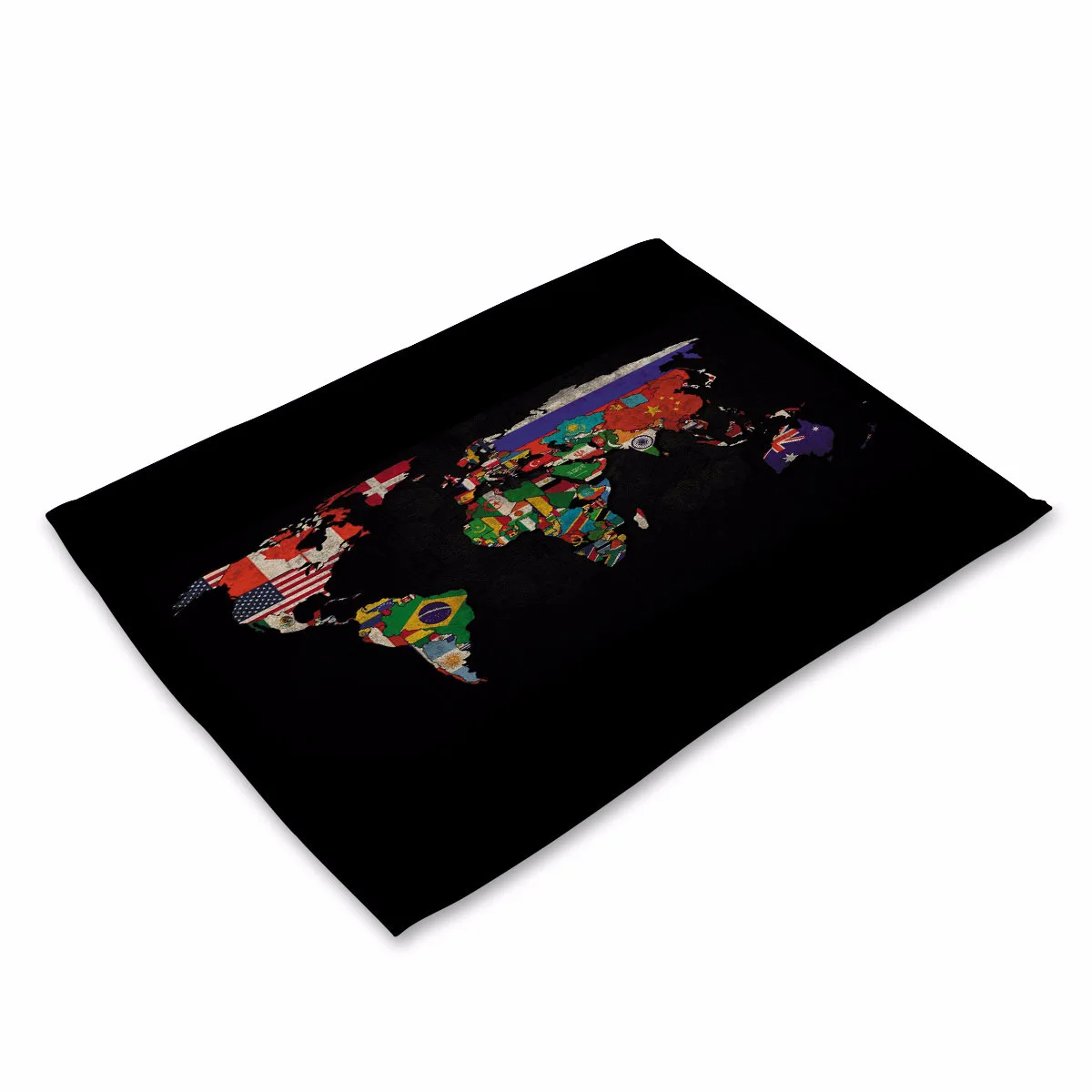 World Map 09 Навигационная карта мира, печатные коврики для обеденного стола, хлопок, лен, ткань, художественные кухонные салфетки, подставка для напитков - Цвет: World Map 09