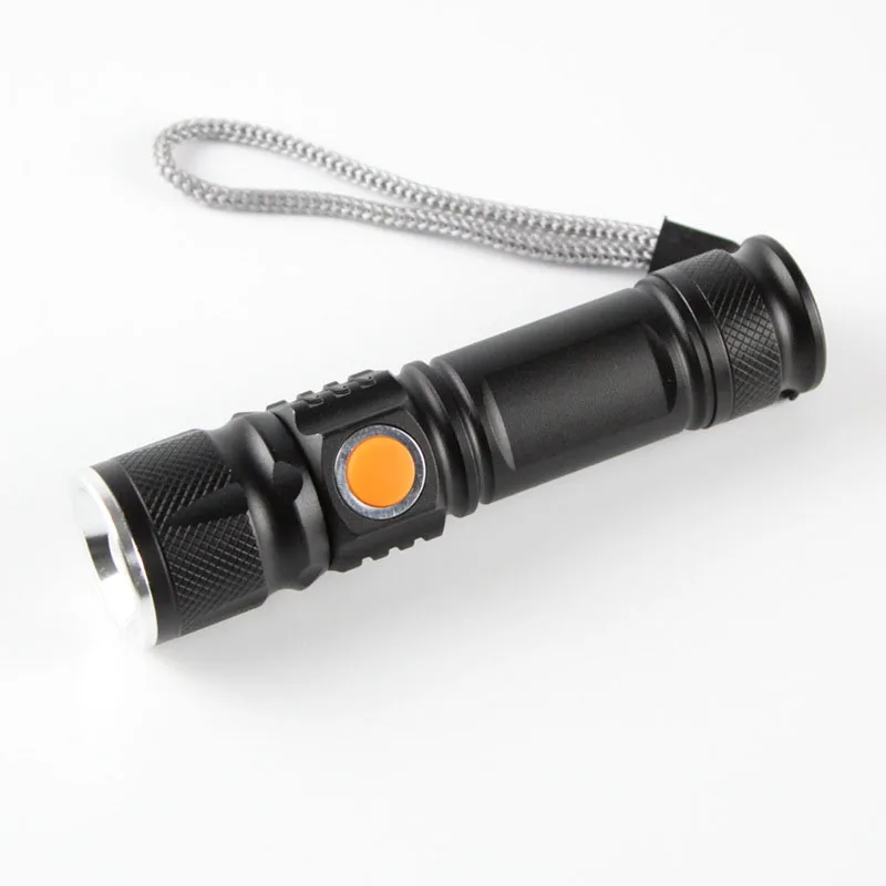 Фонарик с USB подзарядкой алюминиевый XPE/T6 светодиодный для кемпинга с дозаправкой с регулируемым фокусом света мини открытый портативные огни автомобиля