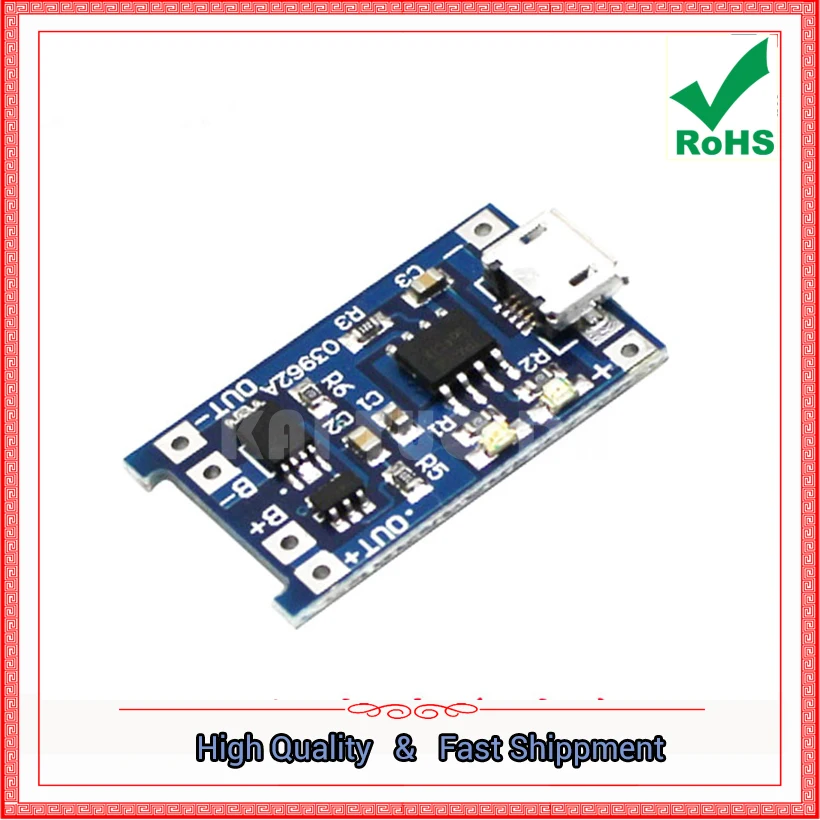 Зарядка и защита литиевой батареи 1 А Встроенная плата для зарядки + защитный