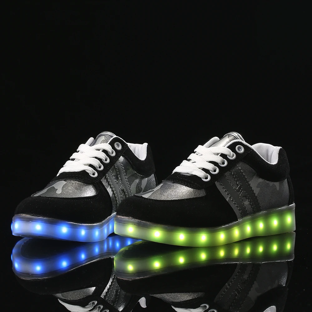 ПРИВЕЛО Обувь мужчины Кроссовки USB Зарядка Новый tenis led пара Флэш-квартира с