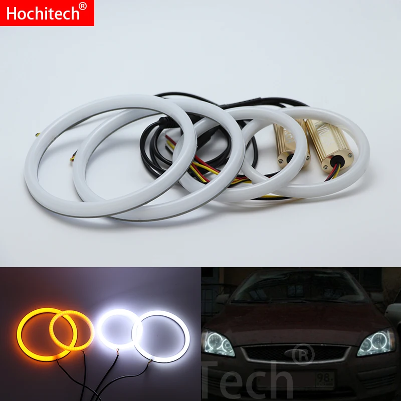 Для Ford Focus II Mk2 2004 2005 2006 2007 2008 белый и желтый двойной цвет комплект светодиодов