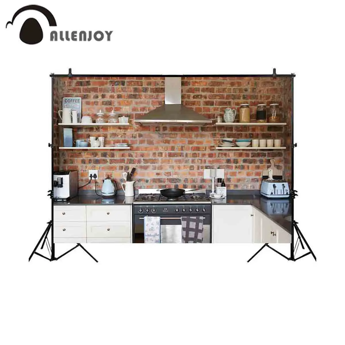 Allenjoy photography background old kitchen brick stylish home backdrop photobooth photocall shoot photo props sessions | Электроника
