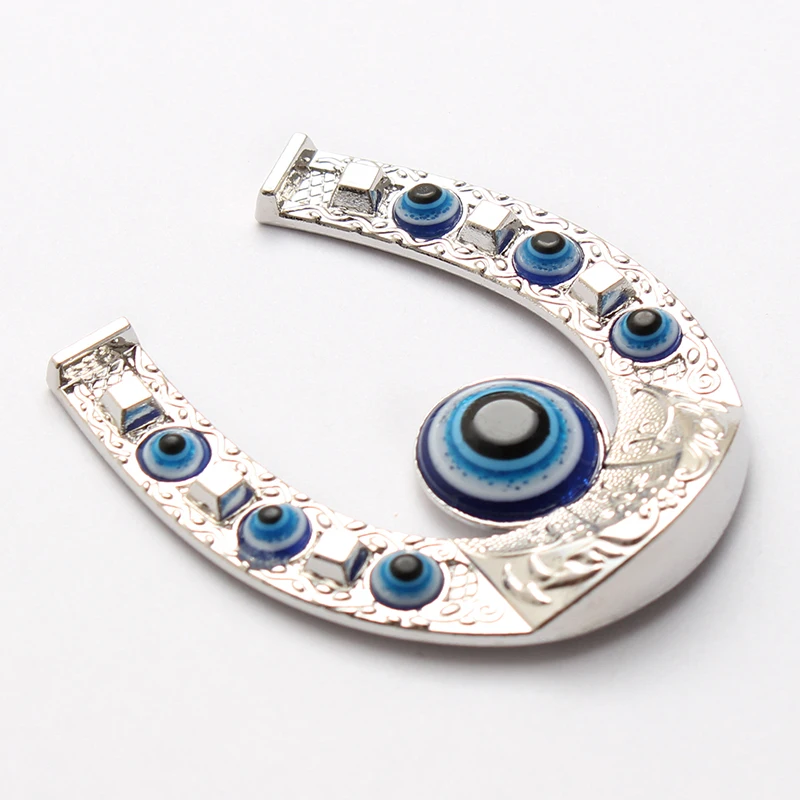 1 шт. 50*62 мм EVIL EYE Fashion Blue Eye сплав подковообразный магнит подвески подвесной