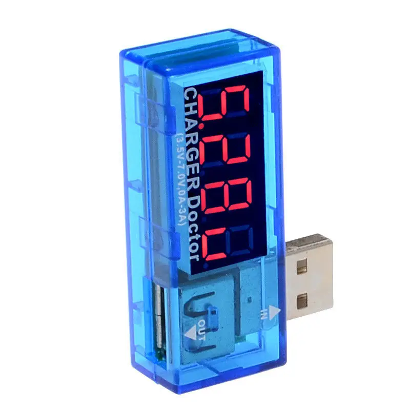 2000X силовой Амперметр детектор цифровой вольтметр USB тестер напряжение тока