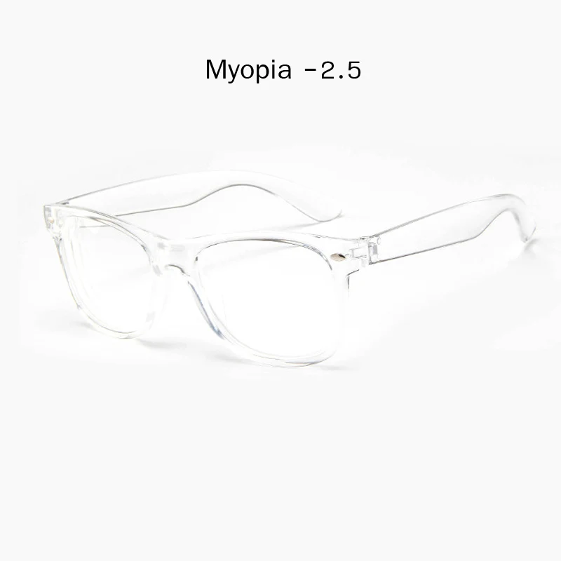 myopia 2.5 Zilead прозрачные квадратные готовые близорукие очки близорукость очки близорукие для женщин и мужчин с диоптрией-1,0-1,5-2. 0.-4,0 - Frame Color: myopia 2.5