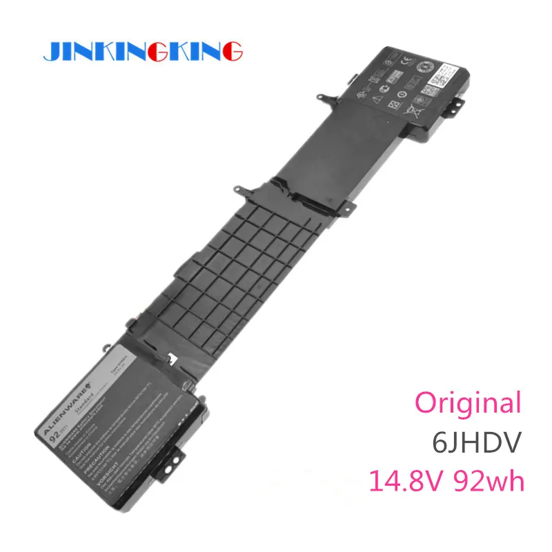 

14.8V 92wh Original 6JHDV YKWXX 5046J Laptop Battery For Dell Alienware 17 R2 R3 Laptop batteria Tablet 8 Cells