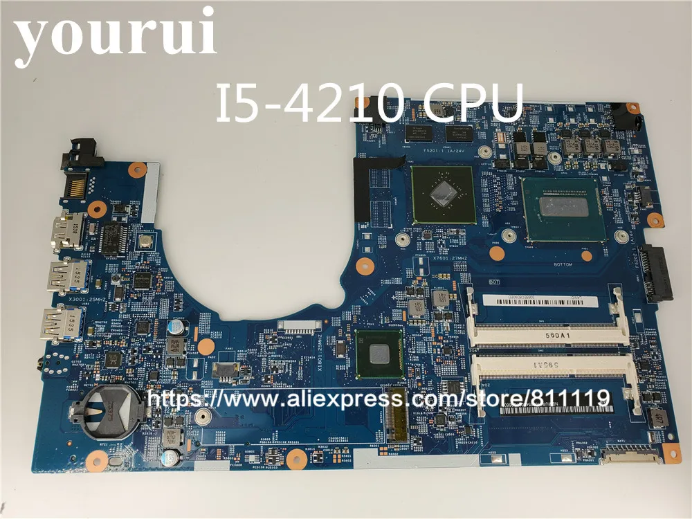 Для ACER Aspire VN7 791 791G Материнская плата ноутбука I5 4210 Процессор NBMUR11002 448.02G06.001M
