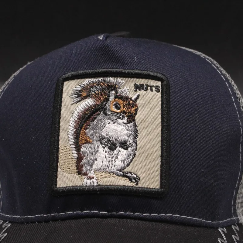 Мужские и женские бейсболки с сеткой бейсболка вышивкой в стиле хип хоп белкой