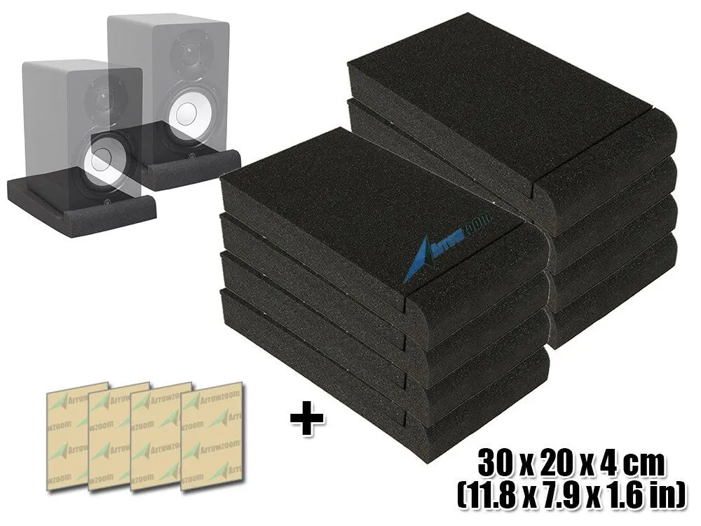 8 pcs pack Arrowzoom 11," x 7,9" x 1," звукопоглощающий акустический студийный монитор с динамиком изоляционной пены - Цвет: 8 pcs pack