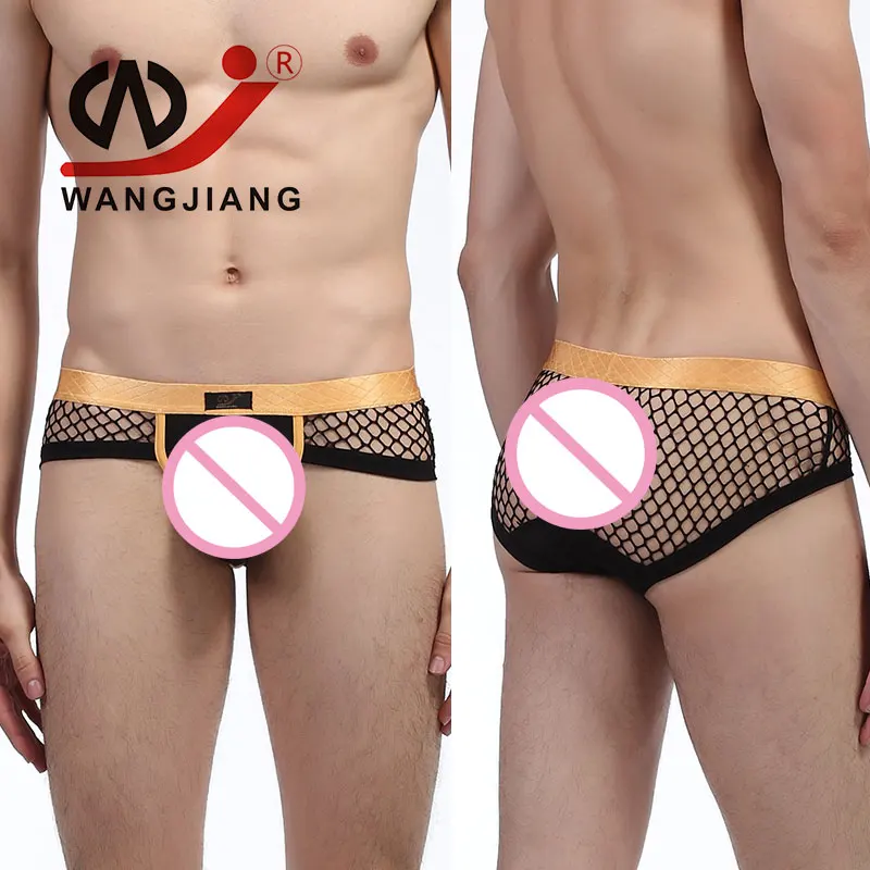 Прозрачные мужские сексуальные бикини нижнее белье Calzoncillos Hombre слипы полиэстер