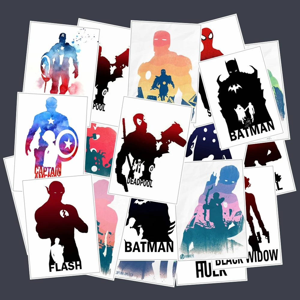 25 шт. наклейки "Мстители" мультфильм Marvel супер наклейки герои для детей игрушки для ноутбука багаж ноутбук водонепроницаемый наклейки подарки