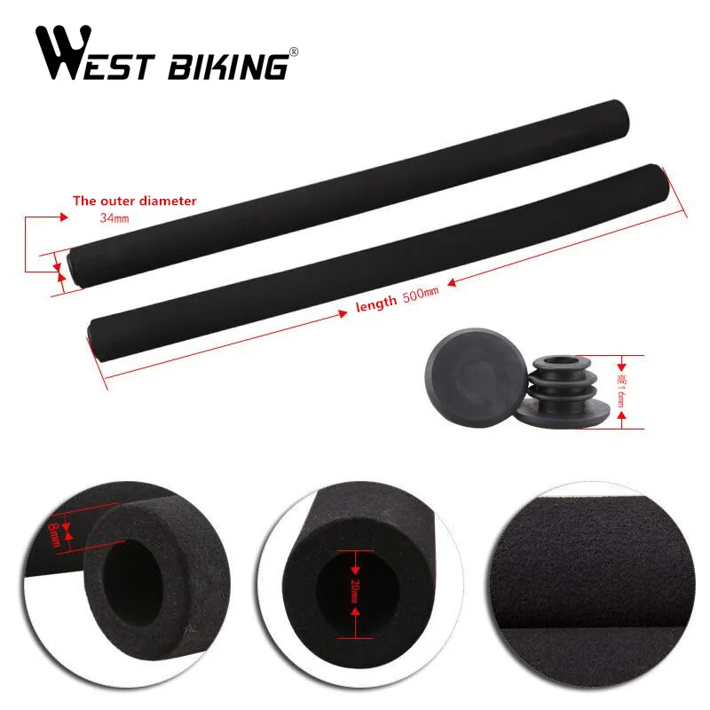 Ручки на руль велосипеда с губчатым покрытием Нескользящие ручки бабочкой