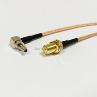 3g modem antenna extension crc9 right angle switch rp sma female pigtail cable rg316 for 3g huawei e156 e160 new