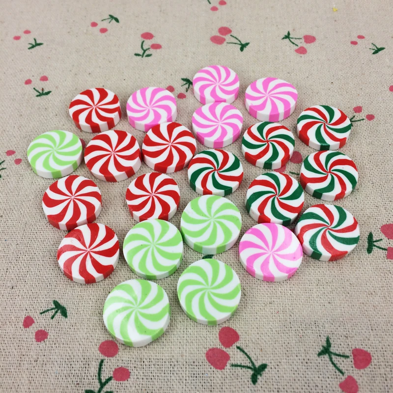 10 шт. разноцветная глина плоская спина кабошон Каваий для творчества украшение